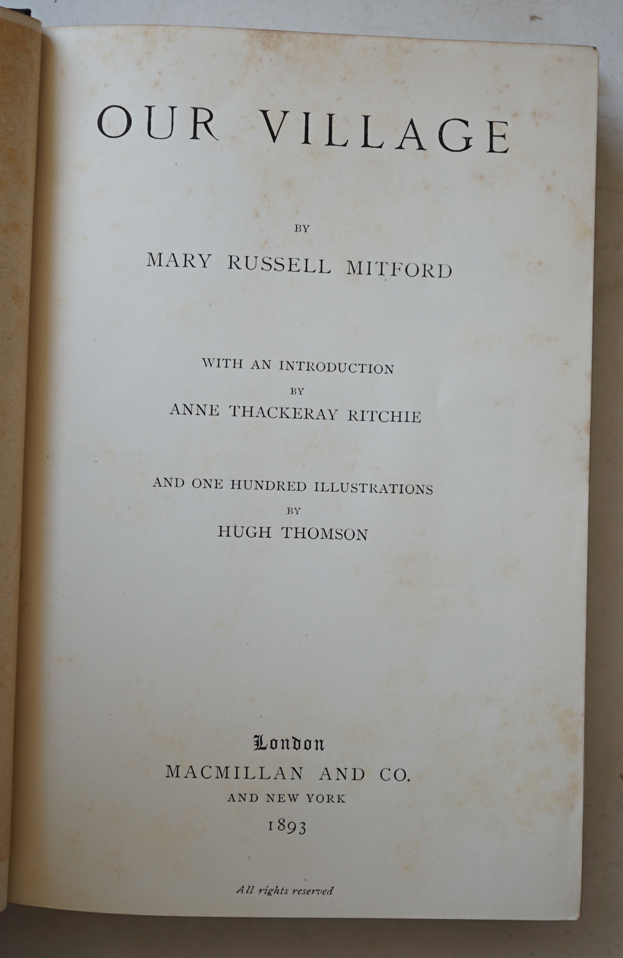 Tristram, W. Outram - Coaching Days and Coaching Ways. num. full page & other illus. (by Herbert Railton & Hugh Thomson); original gilt pictorial cloth, ge., cr. 8vo. 1893; Gaskell, Mrs Elizabeth - Cranford ... num. full
